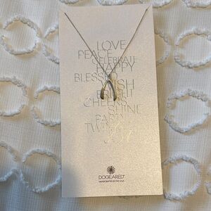 18” Silver wishbone necklace